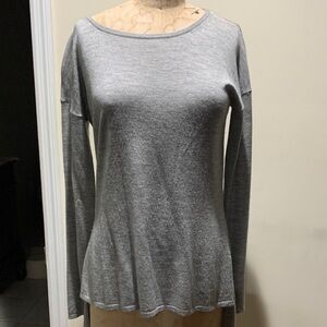 Chic Gray Long Sleeve Women's Top